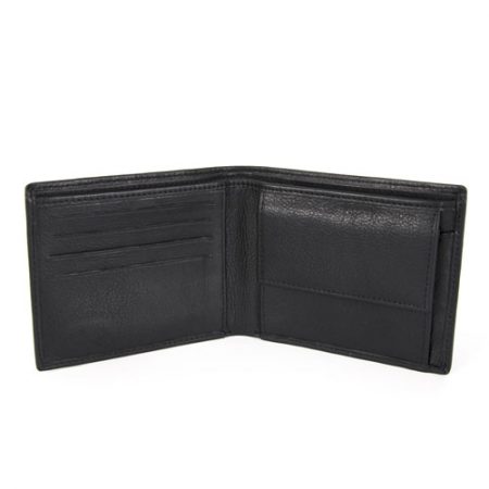 Usnjena-mala-denarnica-3521 odprta črna