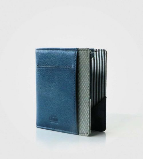 Flip Wolyt usnjena denarnica- modro siva